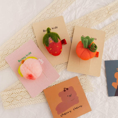 Children's Felt Triangle Strawberry Hairpin