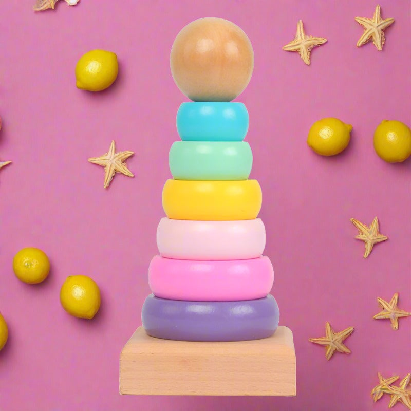 Children's Intelligence Rainbow Tower Wooden Toys