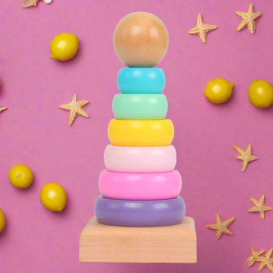 Children's Intelligence Rainbow Tower Wooden Toys