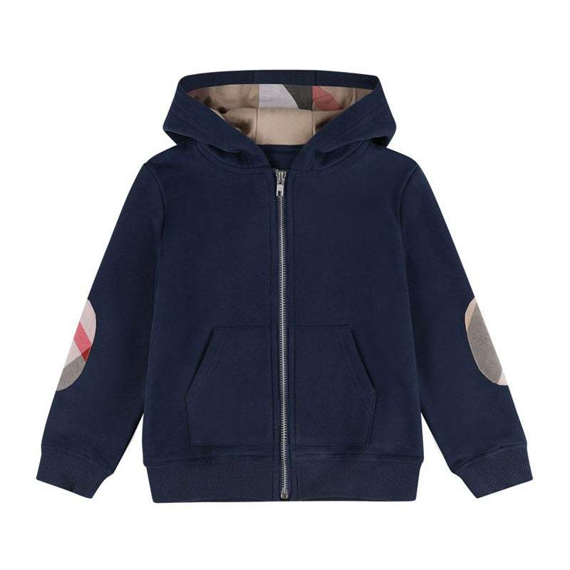 Children's Cotton Hooded Casual Cardigan Sweatshirt