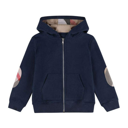 Children's Cotton Hooded Casual Cardigan Sweatshirt