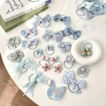 Children's Color Bow Hair Rope High Elasticity