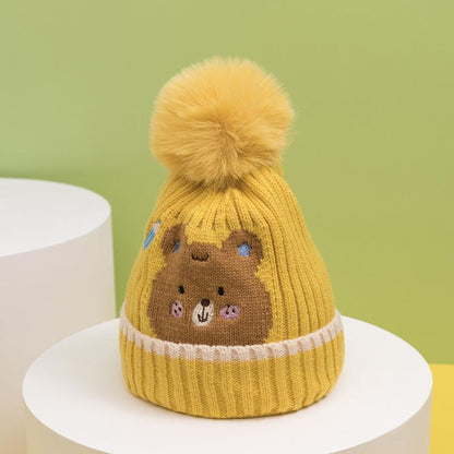 Cartoon Children's Warm Knit Hat Scarf