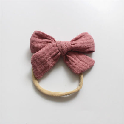 Baby Cotton Gauze Bow Hair Band Children's Hair Accessories