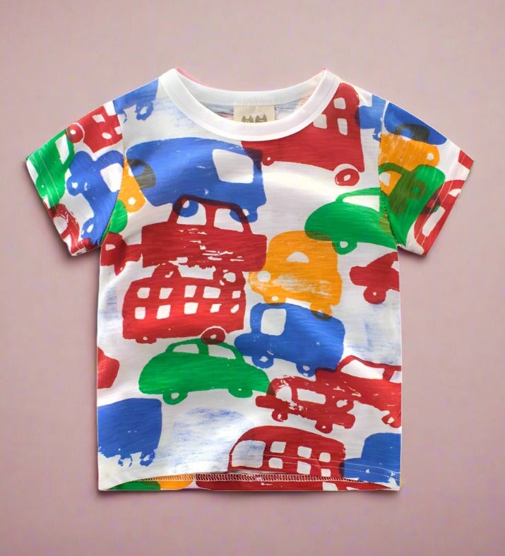 Boys' short sleeve cotton children's T-shirt