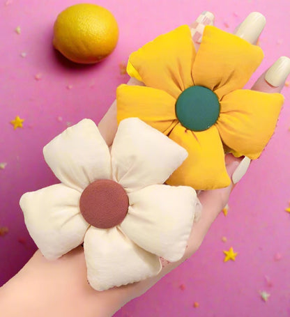 Girl's Big Flower Thick Rubber Band Fabric Hair Ring
