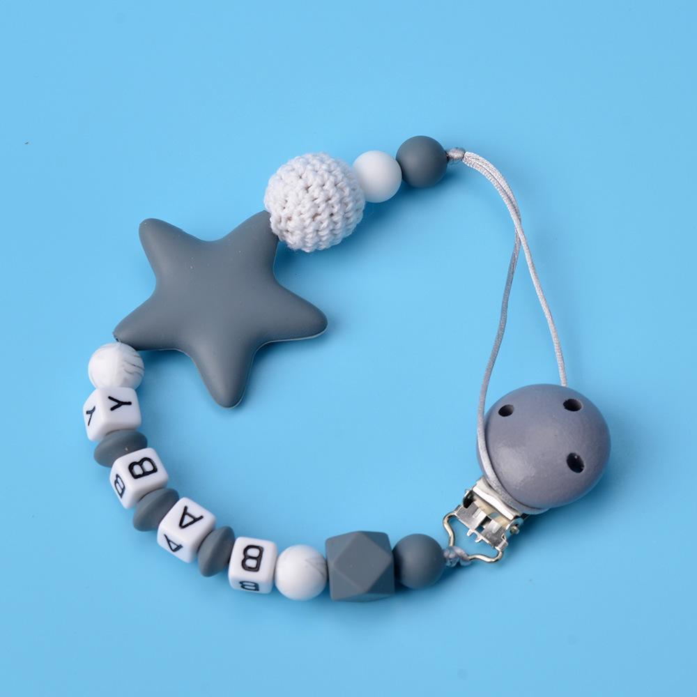 Soothing Pacifier Clip Silicone Teether Anti-drop Chain