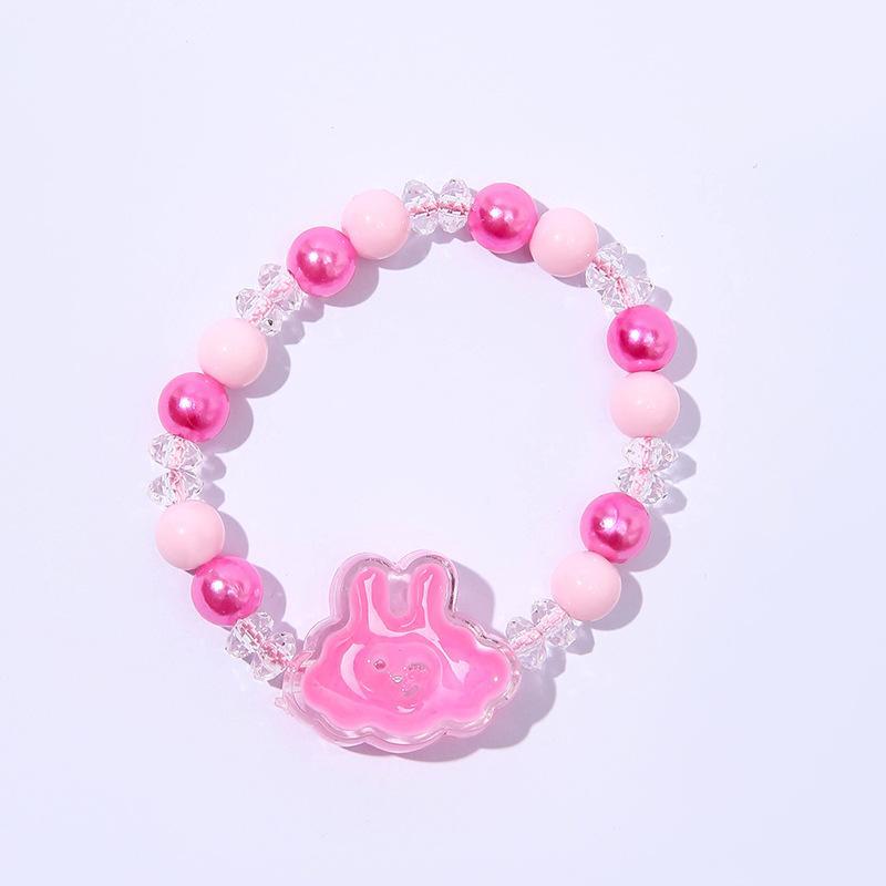 Children's Color Crystal Bracelet Transparent Handmade Beads