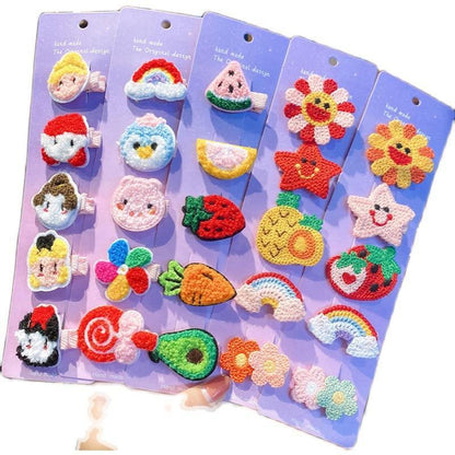 Children's Knitted Plush Hairpin