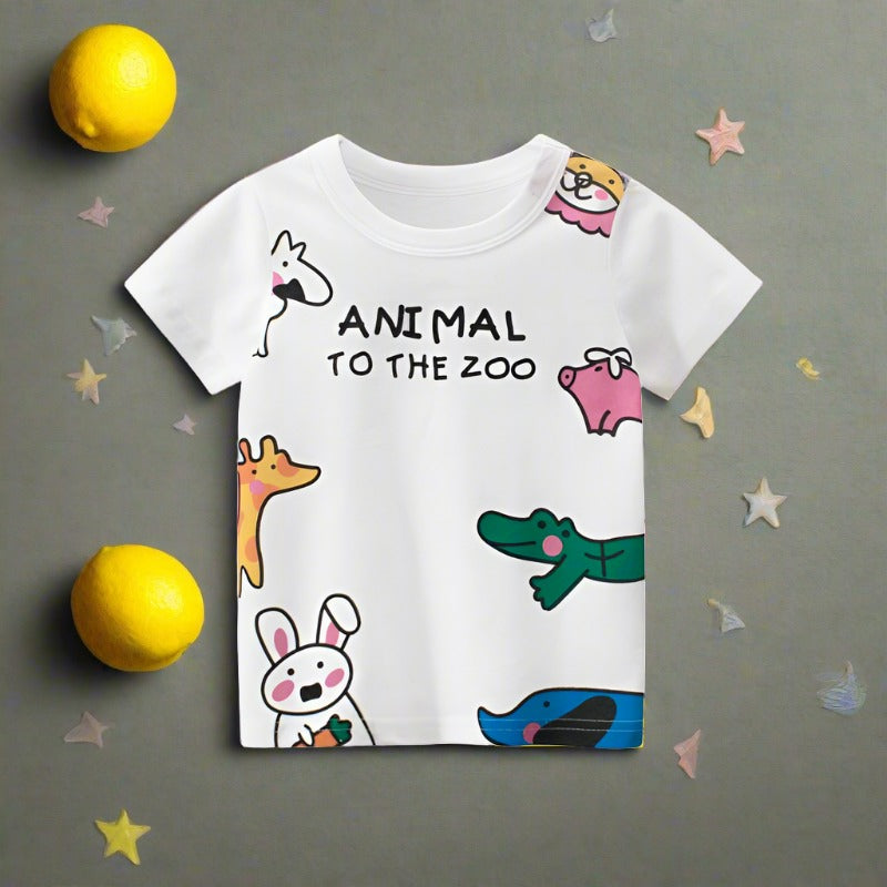 Girls' short sleeved T-shirt children's clothing