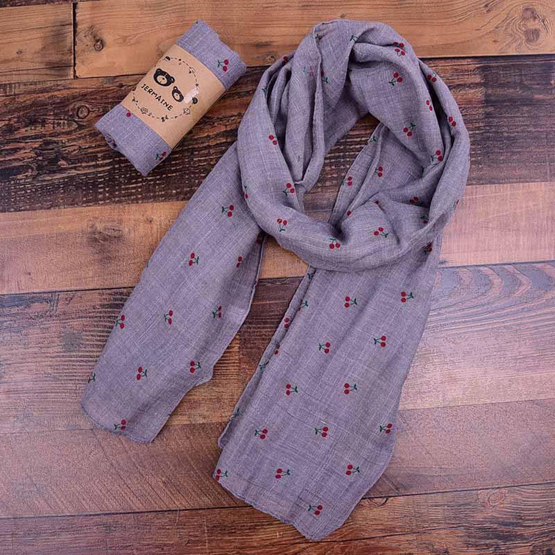 Children's Cotton and Linen Thin Warm Silk Scarf