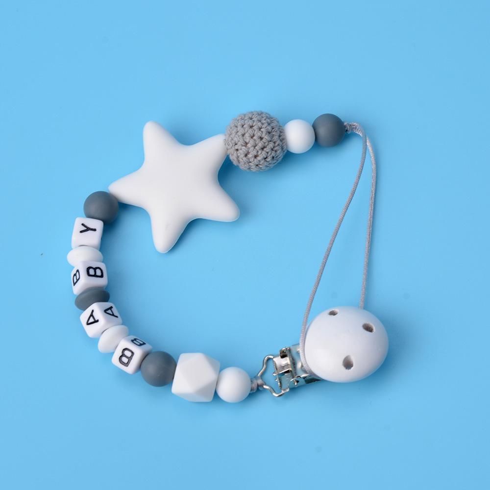 Soothing Pacifier Clip Silicone Teether Anti-drop Chain