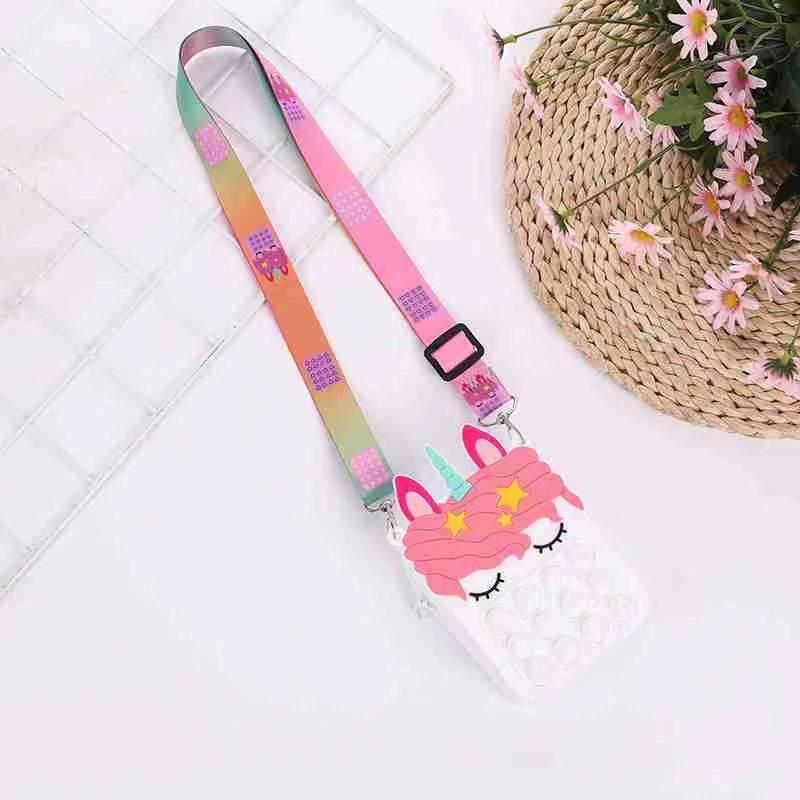 Silicone Bag Unicorn Backpack Decompression Toy