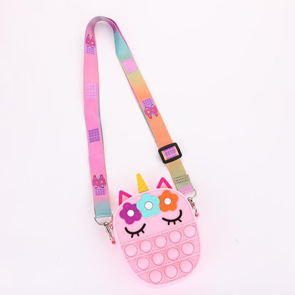 Silicone Bag Unicorn Backpack Decompression Toy
