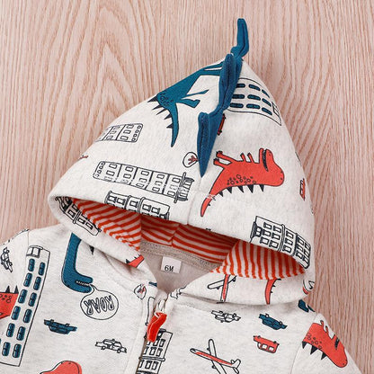 Children's Wear Dinosaur Jacket Pants Two-Piece Set