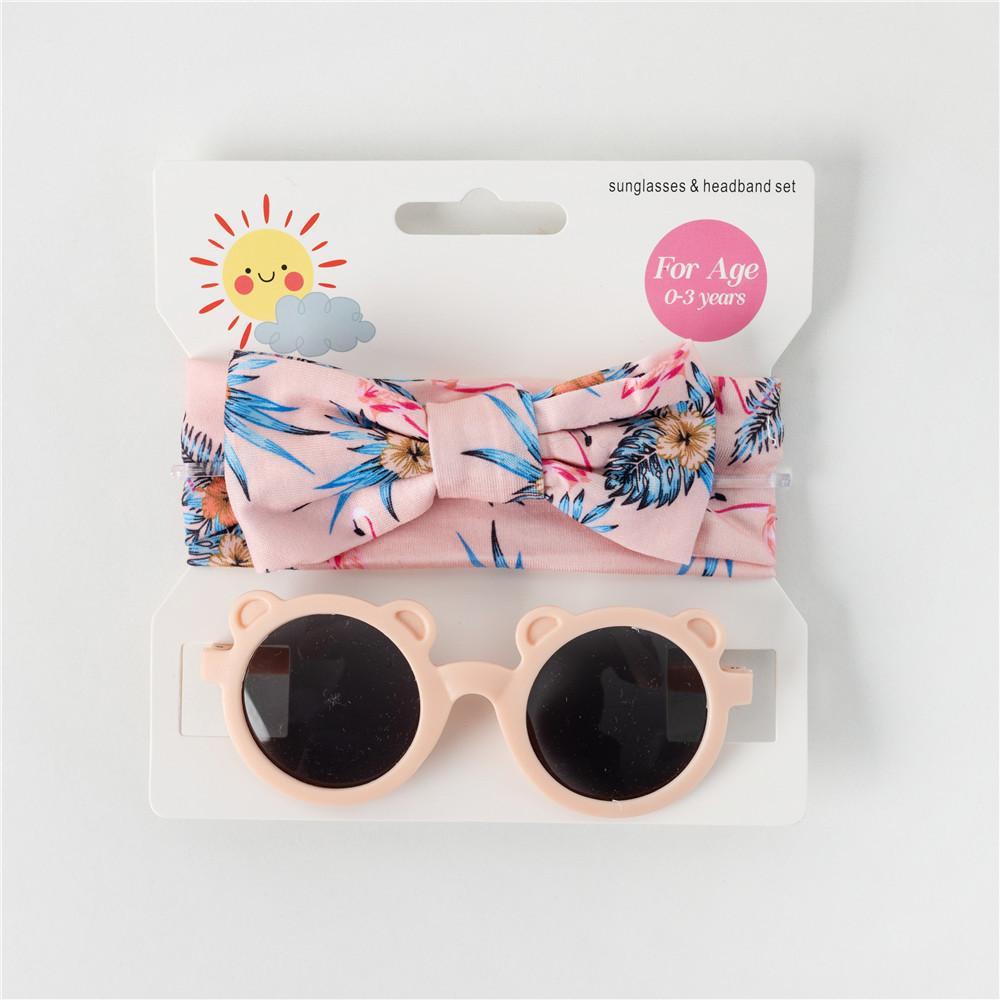 Children's Sunglasses Print Headband Two-Piece Set