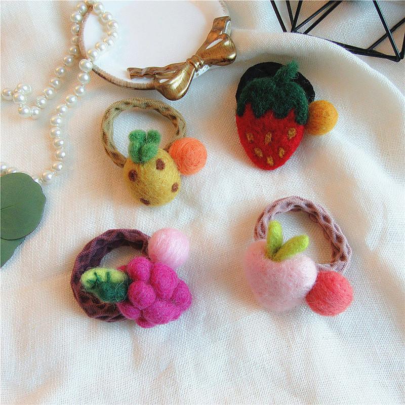 Cartoon Children's Fun CUTE Wool Hair Loop Hair Tie Rope