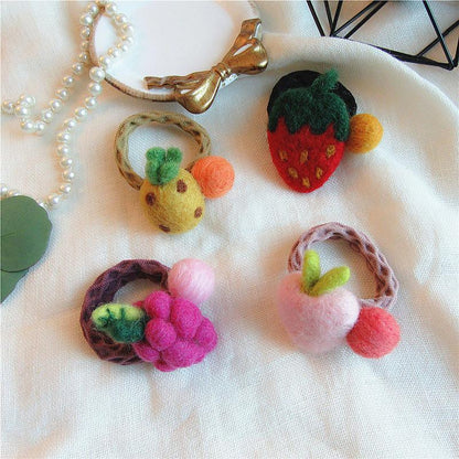 Cartoon Children's Fun CUTE Wool Hair Loop Hair Tie Rope
