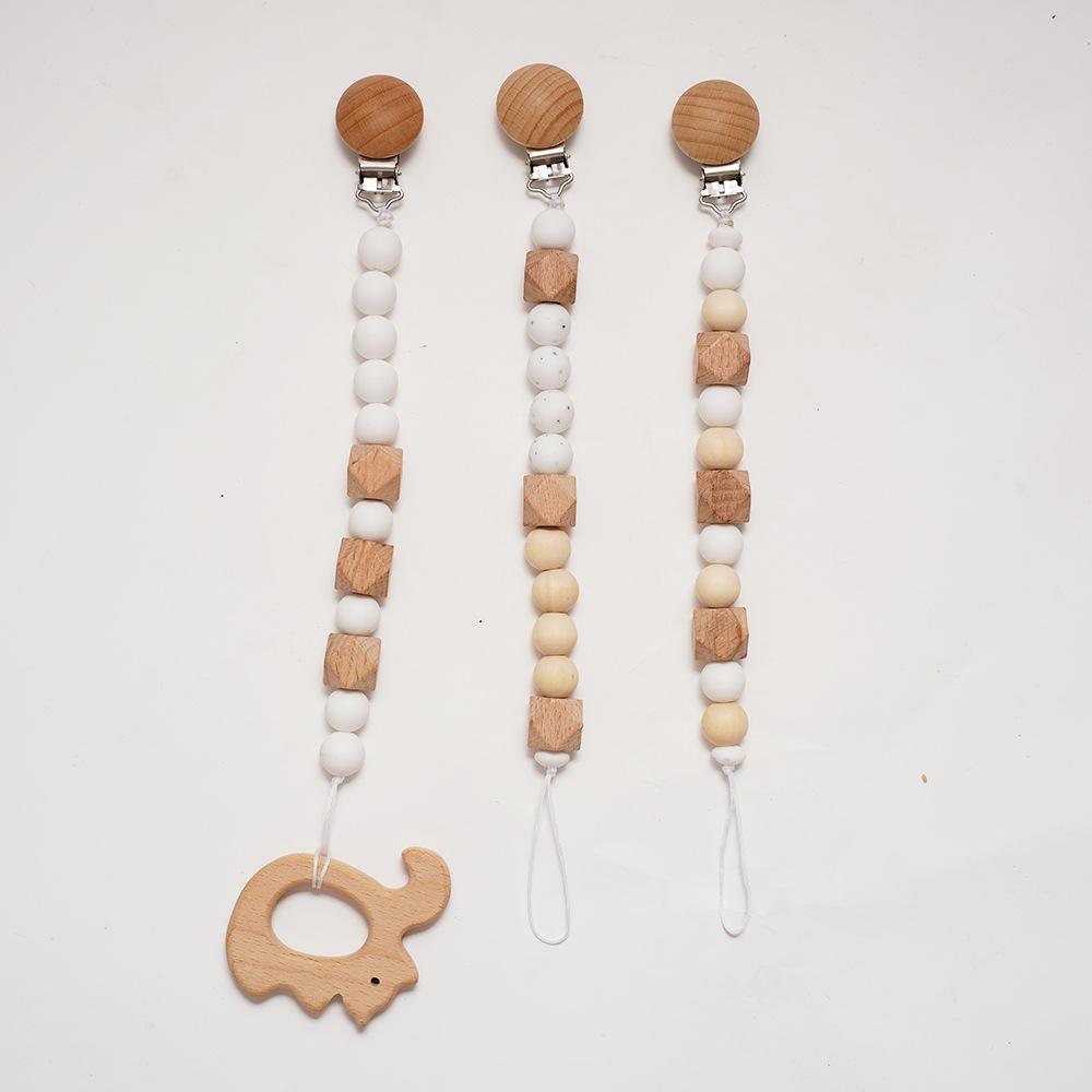Silicone Beech Pacifier Clip Teether Anti-drop Chain