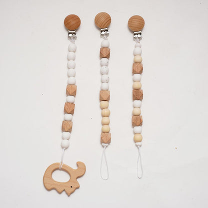 Silicone Beech Pacifier Clip Teether Anti-drop Chain