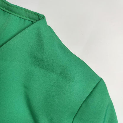 Bow Lace-up Solid Color Short Long Sleeve Top