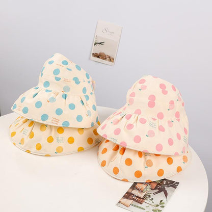 Colorful Dot Children's Foldable Empty Top Sunshade Hat