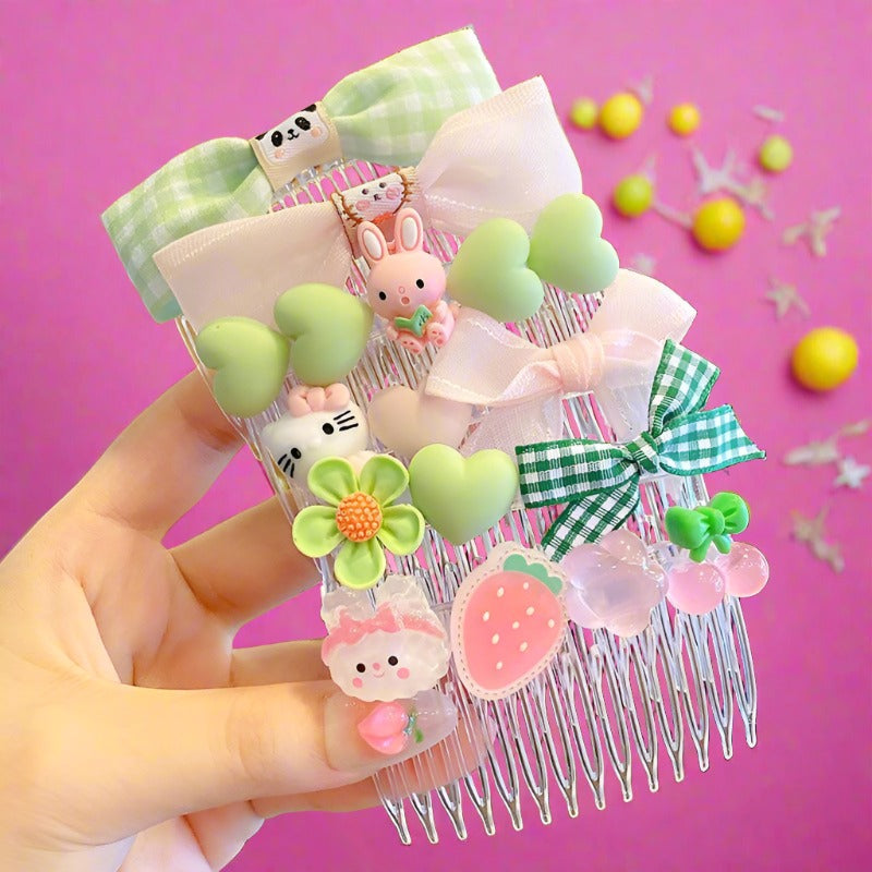 Children's Hairpin Comb Girl's Headdress 3pcs/set