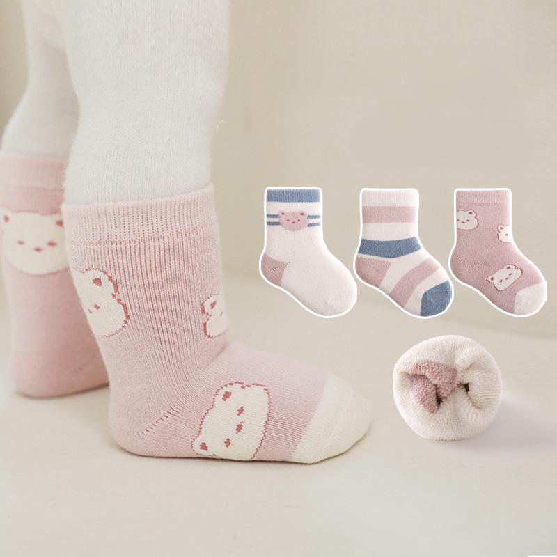 Newborn Baby Socks Padded Terry Warm Cotton Socks