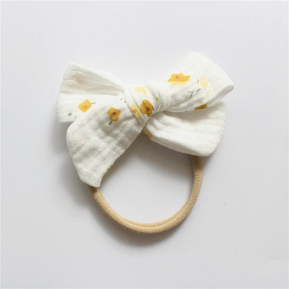 Baby Cotton Gauze Bow Hair Band Children's Hair Accessories