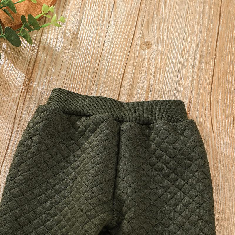 Infant and child casual long sleeve vests pants two-piece set