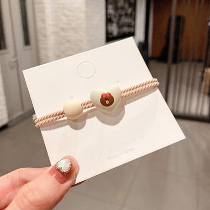 Bear Hair Ring Cartoon Hair Rope Set