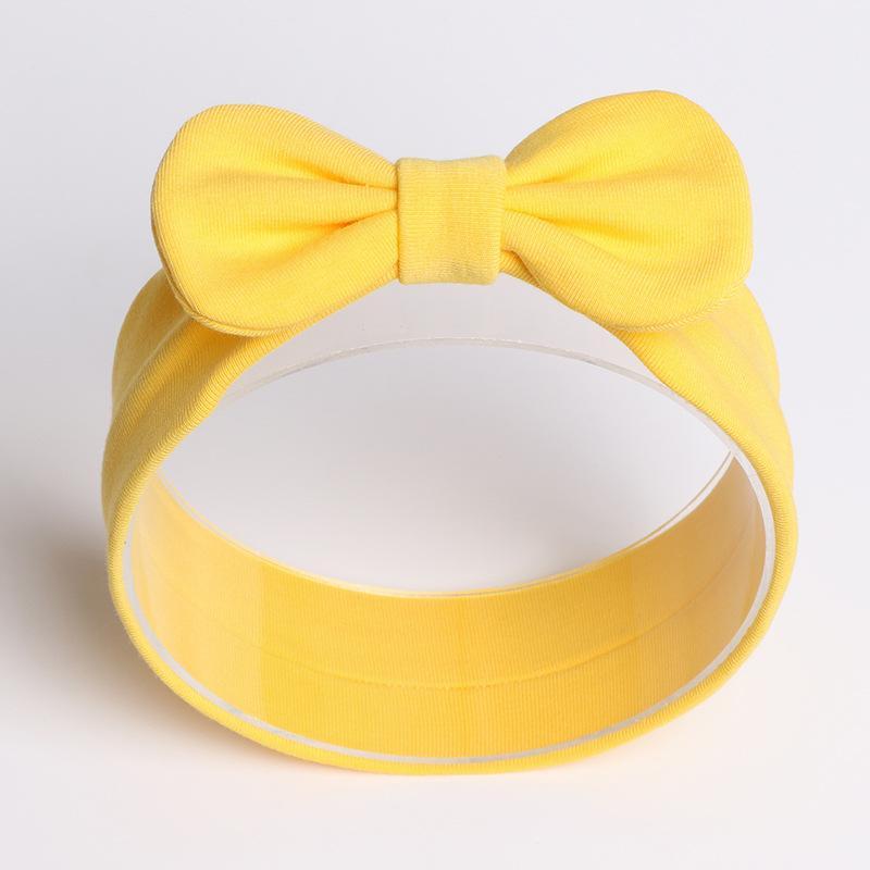 Baby Bow Headband Wave Dot Hair Band Solid Color