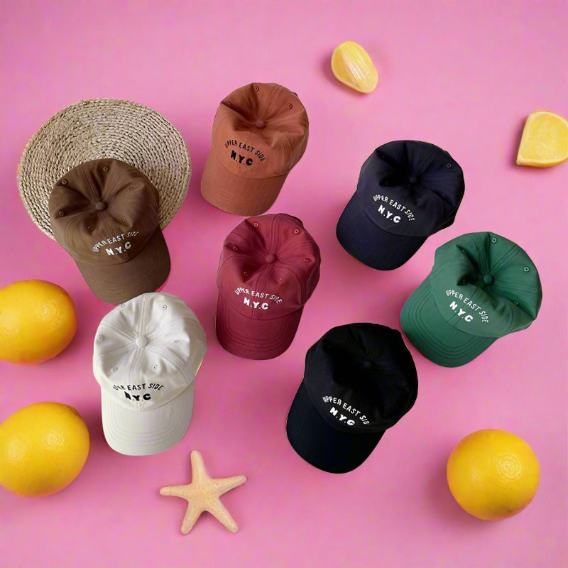 Parent-child Soft Top Embroidered Alphabet Visor Baseball Cap