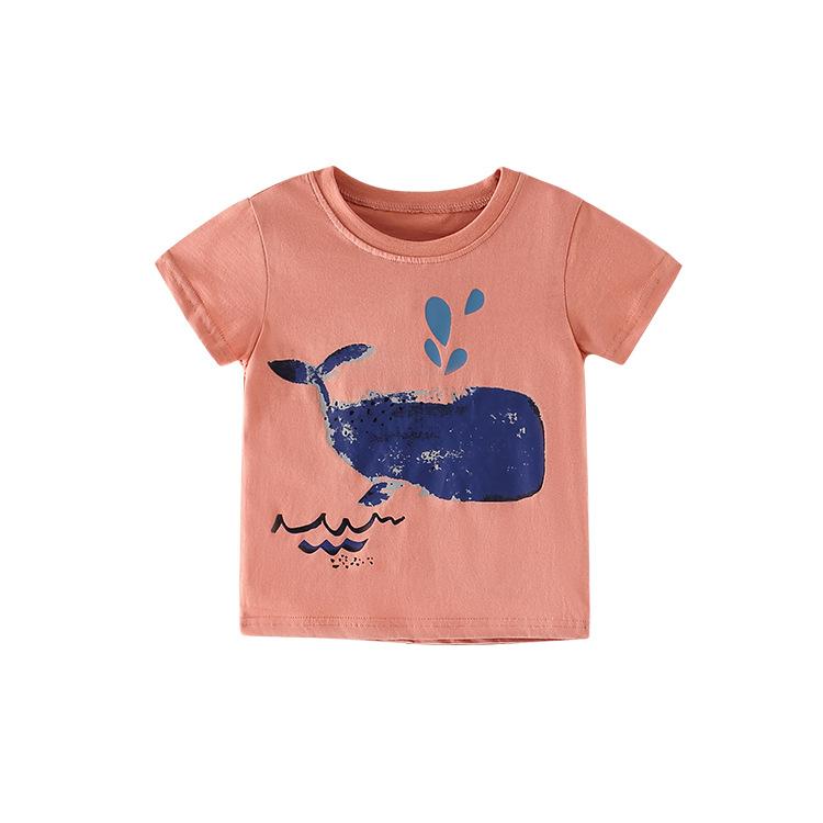 Round neck boys' printed T-shirt