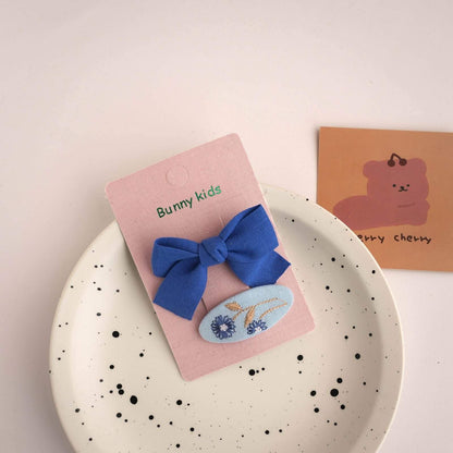 Children's Fabric Cartoon Bow Hairpin