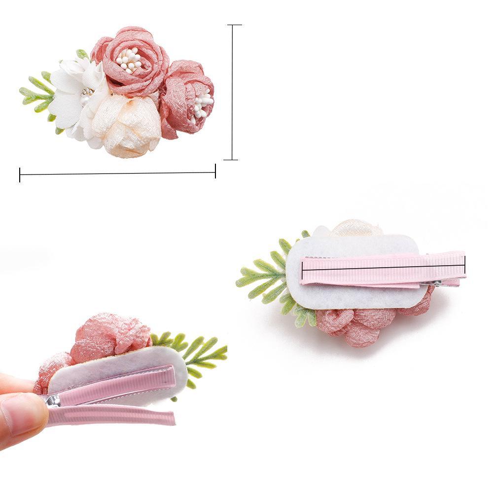 Pink Simulation Headflower Hair Accessories