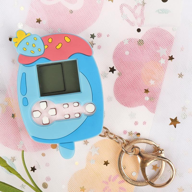Strawberry Ice Cream Game Pendant Keychain