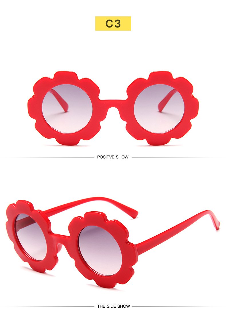3PCS  New sunflower children's sunglasses wholesale