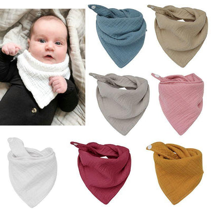 Children's Gauze Cotton Triangle Saliva Towel Baby Bib