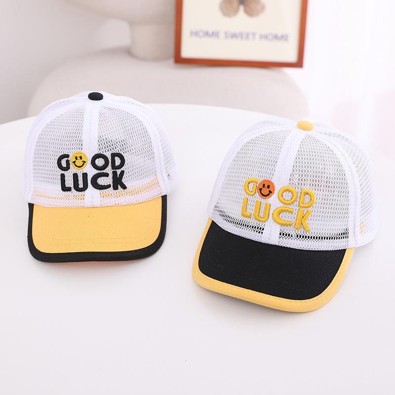Good Luck Smiley Kids Mesh Sunshade Mesh Cap