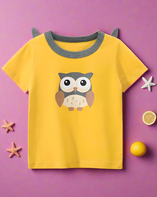 Girls' short sleeved T-shirt cute cartoon baby clothes