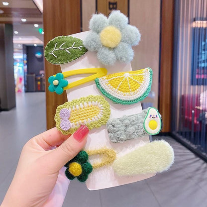 Plush Children Cartoon Hairpin