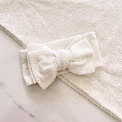 Children's Knitted Stretch Bow Hair Tape