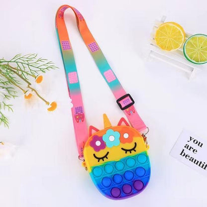 Silicone Bag Unicorn Backpack Decompression Toy