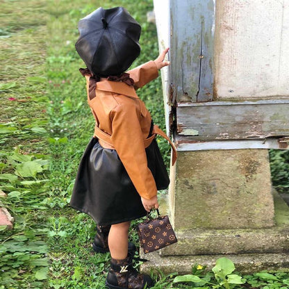 Girls' Kids Faux Leather Dress
