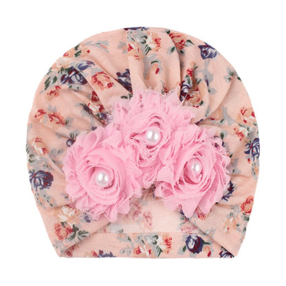 Baby Soft Printed Children's Hat Sunflower  Pullover Hat
