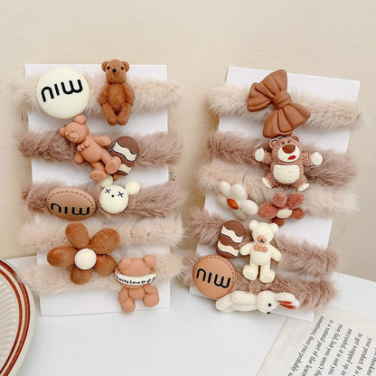 Children's Head Rope Bear Plush Hair Ring