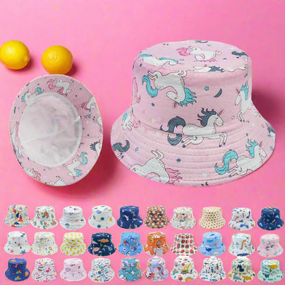 Children's Multi Style Cartoon Pattern Fisherman Hat