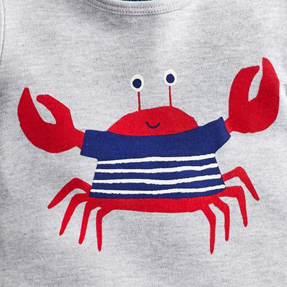 Children's T-shirt set short sleeve knitted cotton cartoon shorts two-piece set