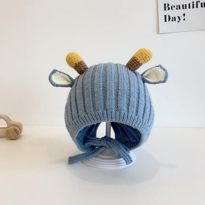 Children's Wool Ear Protection Hat Bee Knitted Hat